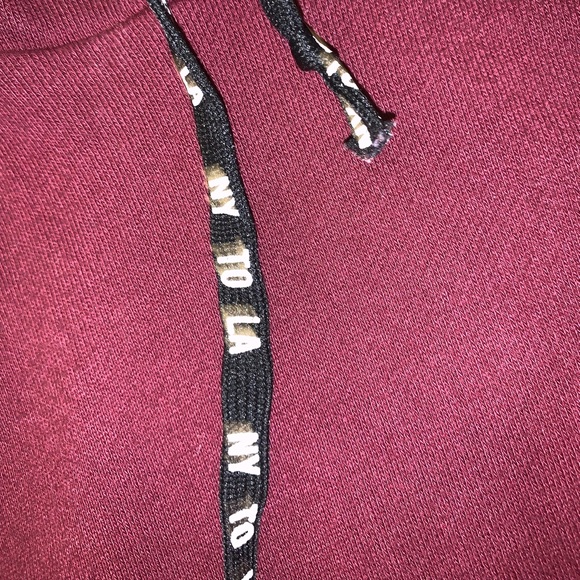 Forever 21 Maroon & Black Sleeveless Hoodie size S - Picture 7 of 11